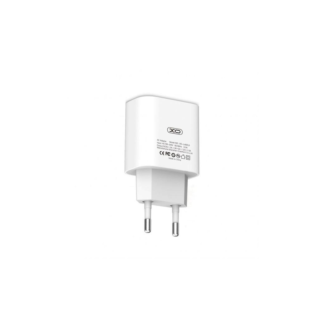Зарядний пристрій XO L40 PD/3A/18W white + cable Lightning White (L40i-WH) - зображення 3