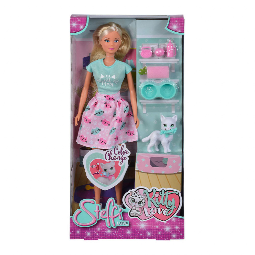 Лялька Simba Штеффі Улюблений кошеня з функцією зміни кольору (5733489) - зображення 5