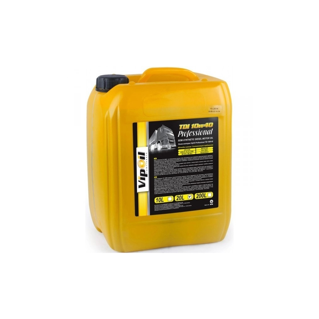 Моторна олива VIPOIL Classic TDI 15W-40, API CF-4/SG, 20л (0201652) - зображення 1
