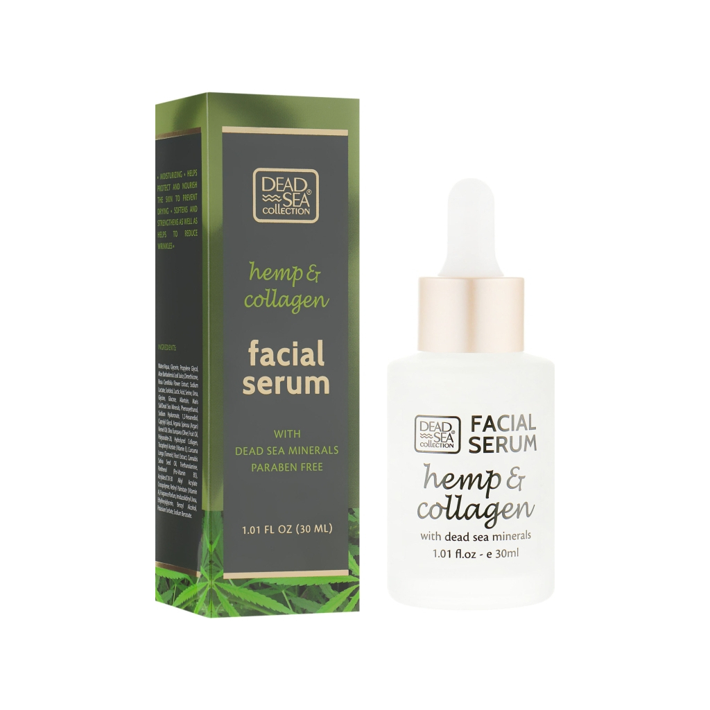 Сироватка для обличчя Dead Sea Collection з екстрактом коноплі, колагеном та мін. Мертвого моря 30 мл (7290102259724) - изображение 1