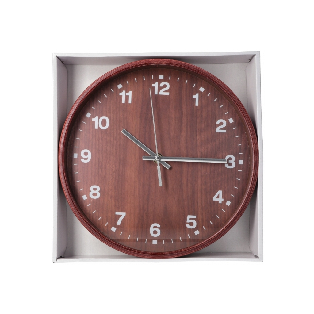 Настінний годинник Optima Promo Natural дерев'яний, темний (O52081-43) - зображення 4