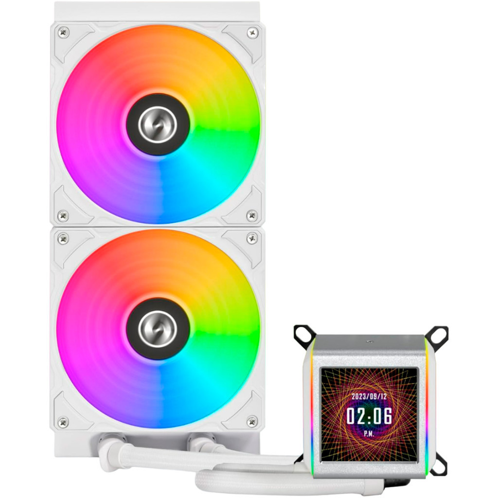 Система рідинного охолодження Lian Li Galahad II LCD, 280 White (G89.GA2ALCD28W.00) - зображення 2
