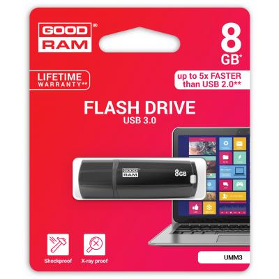 USB флеш накопичувач Goodram 8GB Mimic Black USB 3.0 (UMM3-0080K0R11) - зображення 5