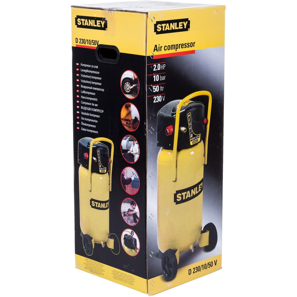 Компресор Stanley D 230/10/50V, 222 л/хв, 1.5 кВт, 24,9 кг (D230/10/50V) - зображення 2