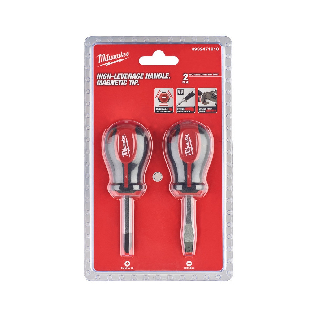 Набір викруток Milwaukee магнітних коротких з тригранною рукояткою 2шт. (4932471810) - зображення 4