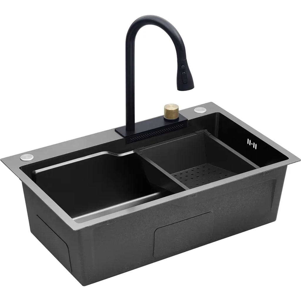 Мийка кухонна Kroner Schwarze-SET7546HMPVD (CV032277) - зображення 6