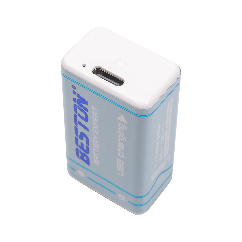 Акумулятор Крона 9V USB Type-C 1000mah Li-ion Beston (9VC-10VC/AA620289) - зображення 4