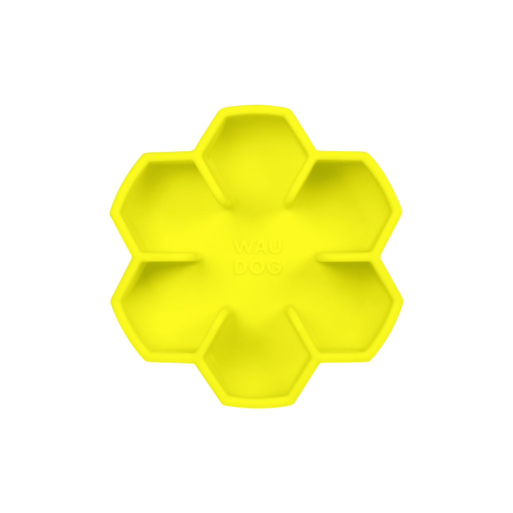Універсальний посуд для тварин WAUDOG Silicone миска для повільного харчування 450 мл жовта (23538) - изображение 2