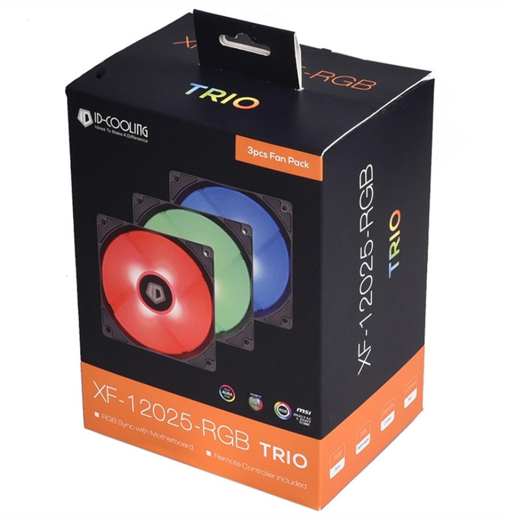 Кулер до корпусу ID-Cooling XF-12025-RGB-TRIO (3pcs Pack) (XF-12025-RGB-TRIO) - зображення 5