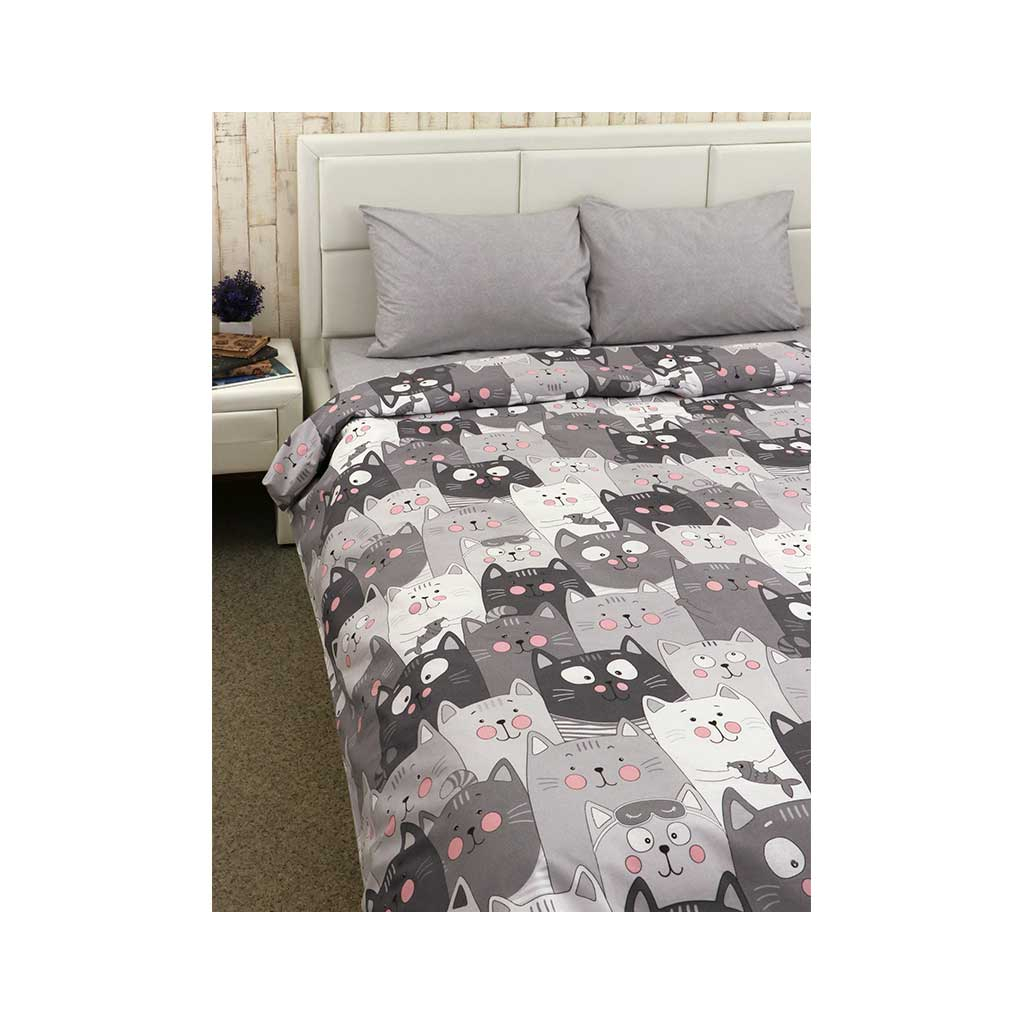 Постільна білизна Руно Бязь Grey Cat полуторна (677.114Б_Grey Cat) - зображення 3