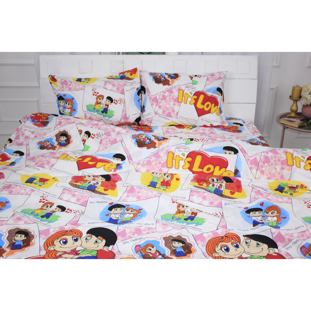 Постільна білизна MirSon Бязь Premium 17-0109 Love 2х143х210 (2200001612167) - изображение 2