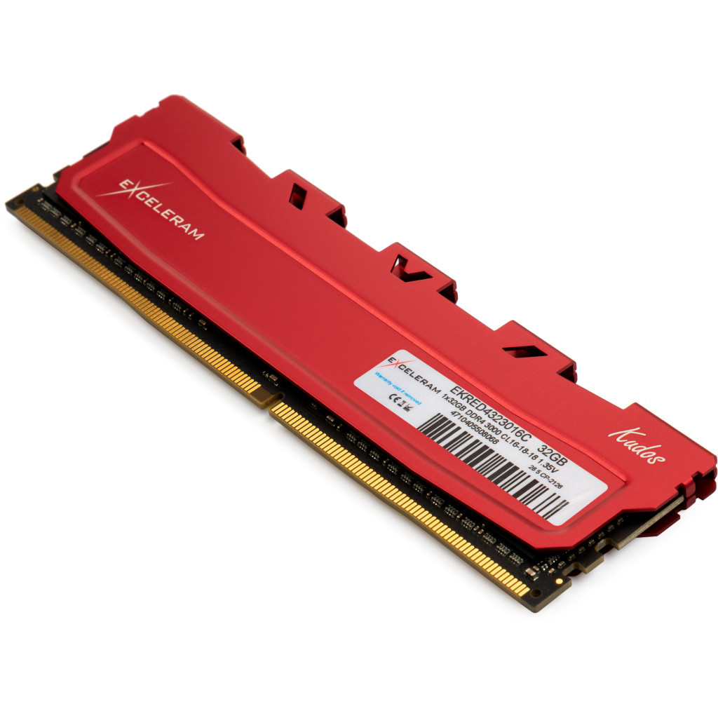 Модуль пам'яті для комп'ютера DDR4 32GB 3000 MHz Red Kudos eXceleram (EKRED4323016C) - зображення 2