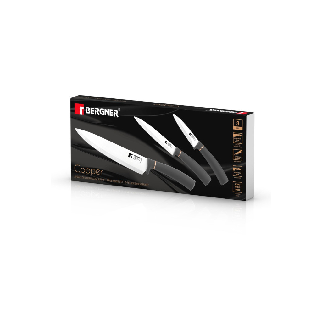 Набір ножів Bergner Copper, 3 шт (BG-39862-CP) - зображення 5