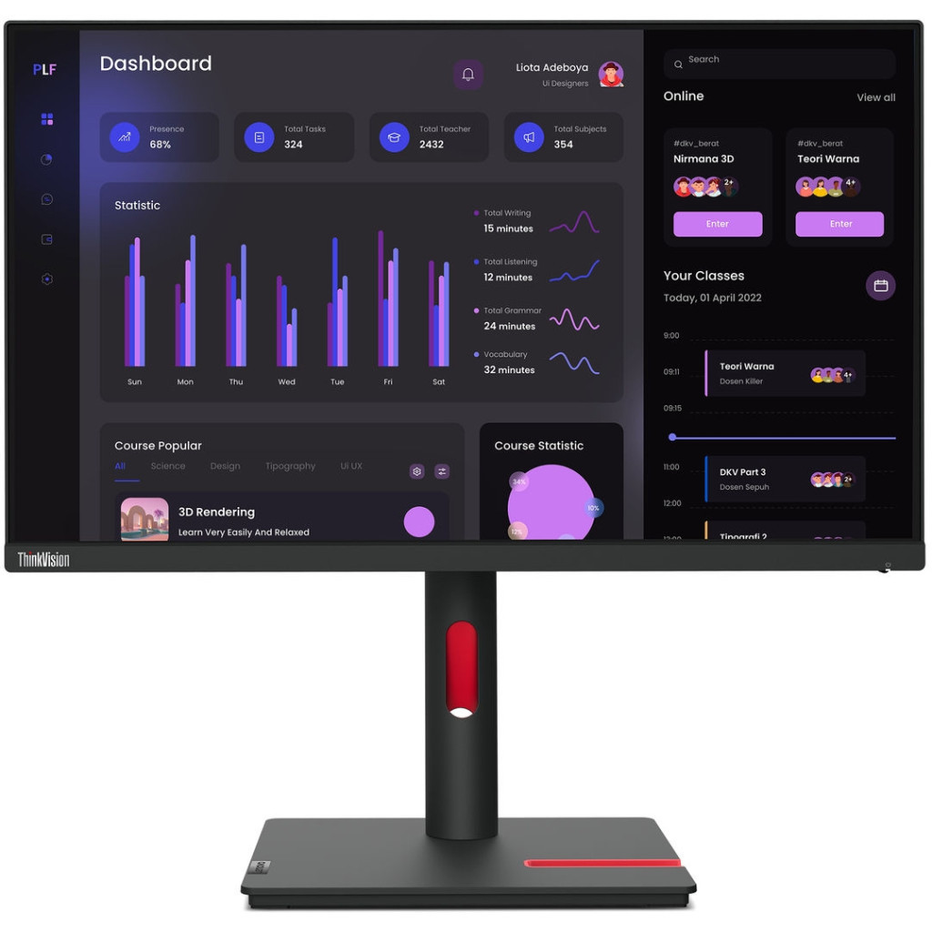 Монітор Lenovo T24i-30 (63CFMATXUA) - зображення 1