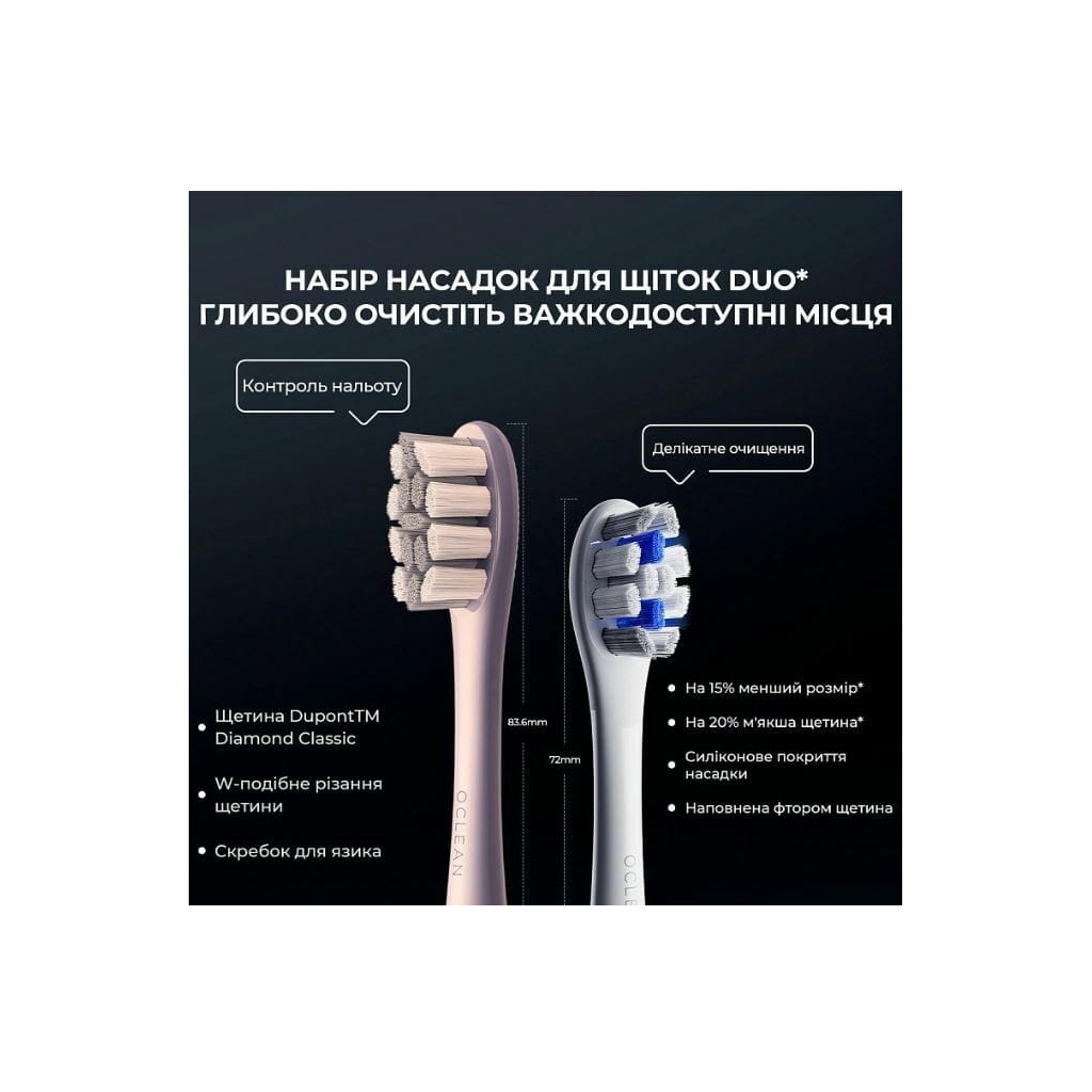 Електрична зубна щітка Oclean X Pro Digital Electric Toothbrush Dark Blue (6970810553482) - зображення 11