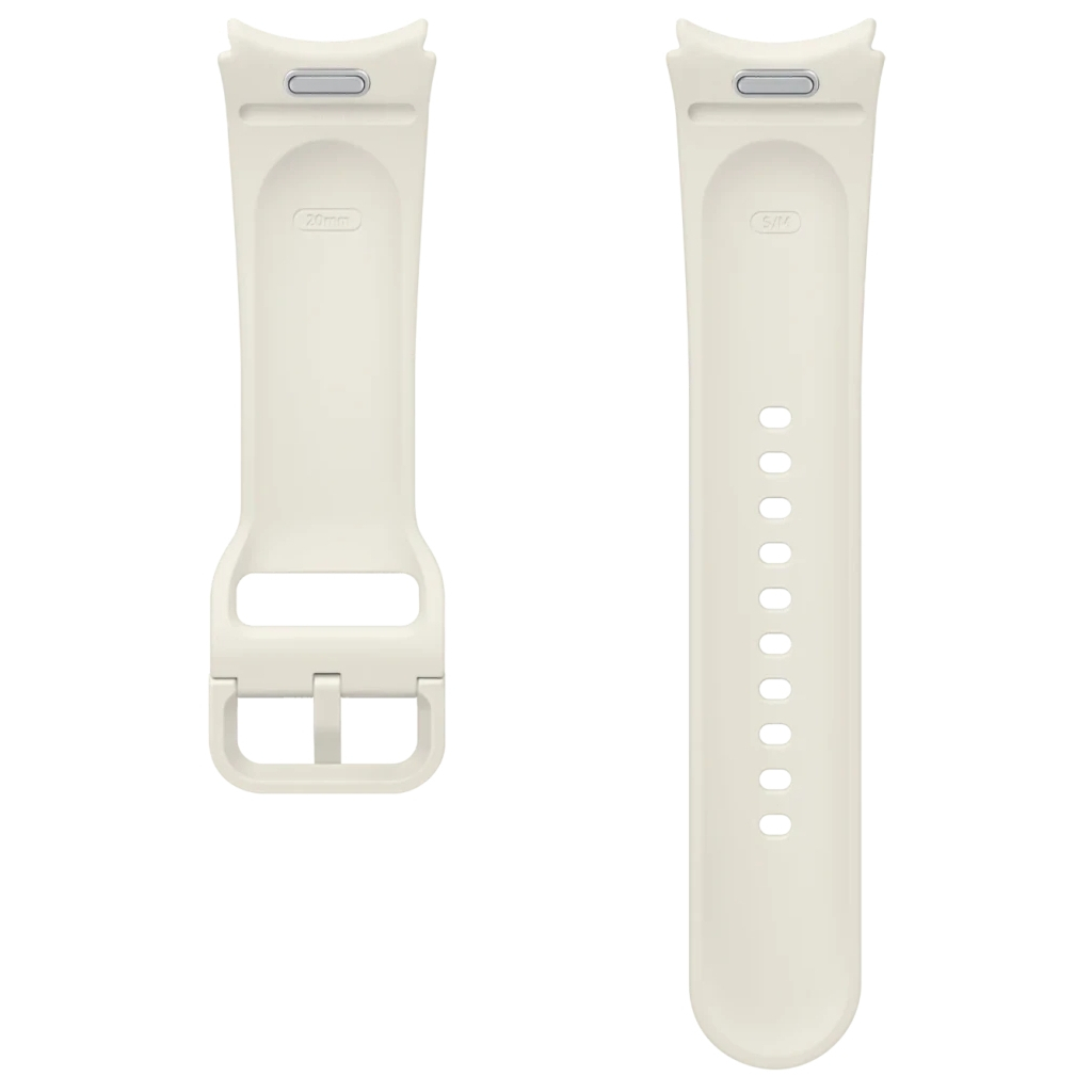 Ремінець до смарт-годинника Samsung Sport Band (S/M) Galaxy Watch 4/4 Classic/5/5 Pro/6/6 Classic Cream (ET-SFR93SUEGEU) - зображення 2