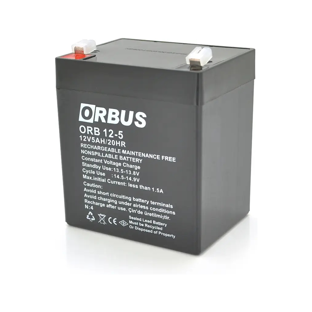 Батарея до ДБЖ Orbus 12V 5Ah AGM (ORB12-5) - зображення 1