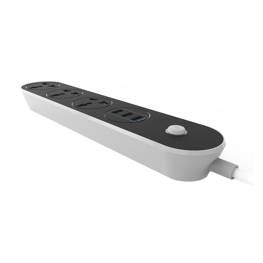 Мережевий фільтр живлення ColorWay CW-CHU33B, 3 розетки / 3USB Black 1.8M - зображення 4