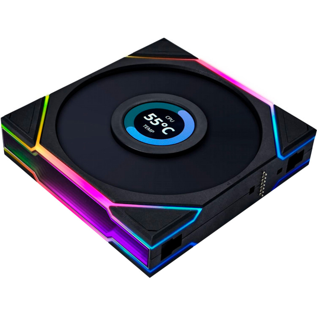 Кулер до корпусу Lian Li TL LCD 120-3, Black Cooler (G99.12TLLCD3B.00) - зображення 6