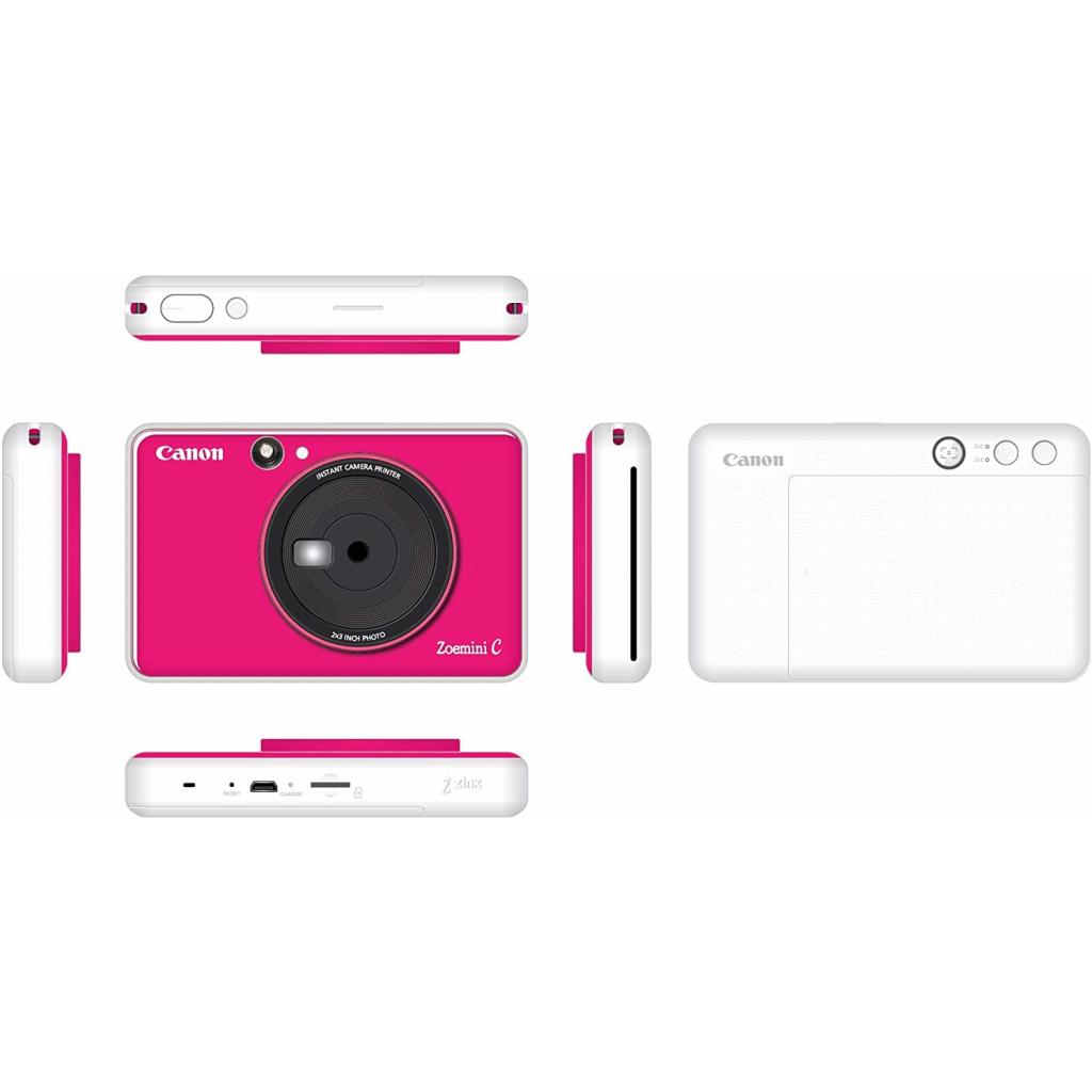 Камера миттєвого друку Canon ZOEMINI C CV123 Bubble Gum Pink + 30 Zink PhotoPaper (3884C035) - зображення 2