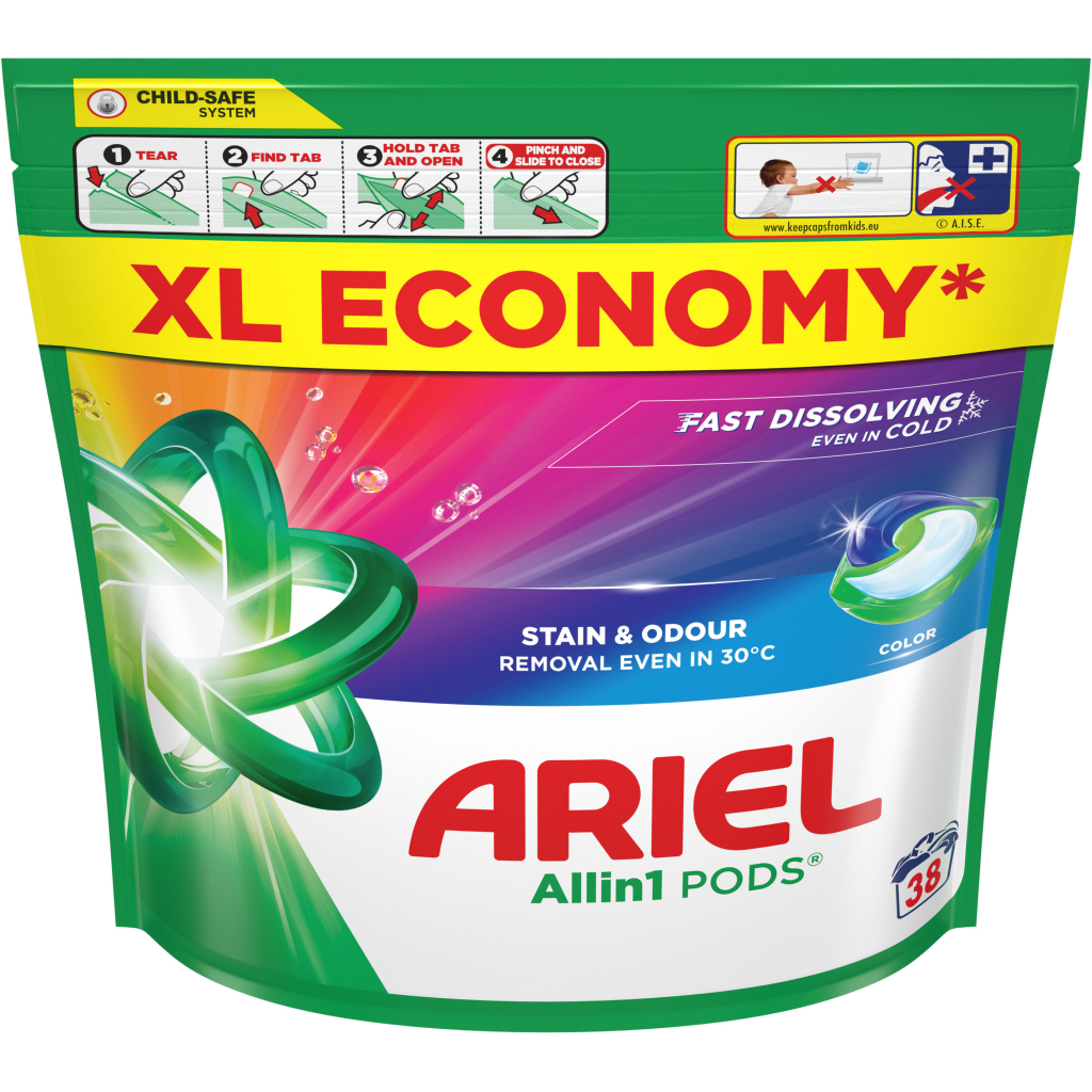 Капсули для прання Ariel Pods All-in-1 Color Для кольорового 38 шт. (8700216765268) - изображение 1