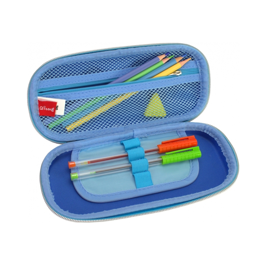 Пенал Cool For School 1 відділення з органайзером синій (QT-3990-Blue) - зображення 2