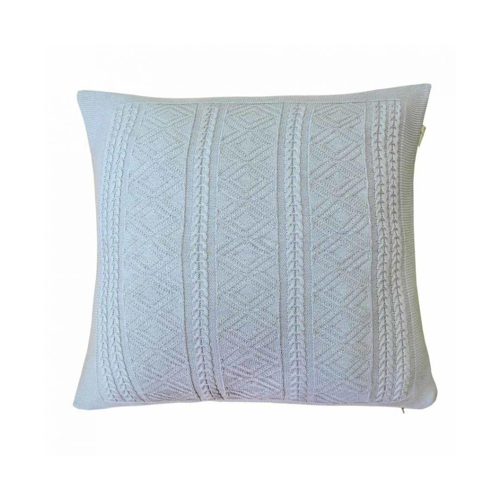 Наволочка Прованс декоративна в'язана Ажурна сiра 45х45 (012509) - зображення 1