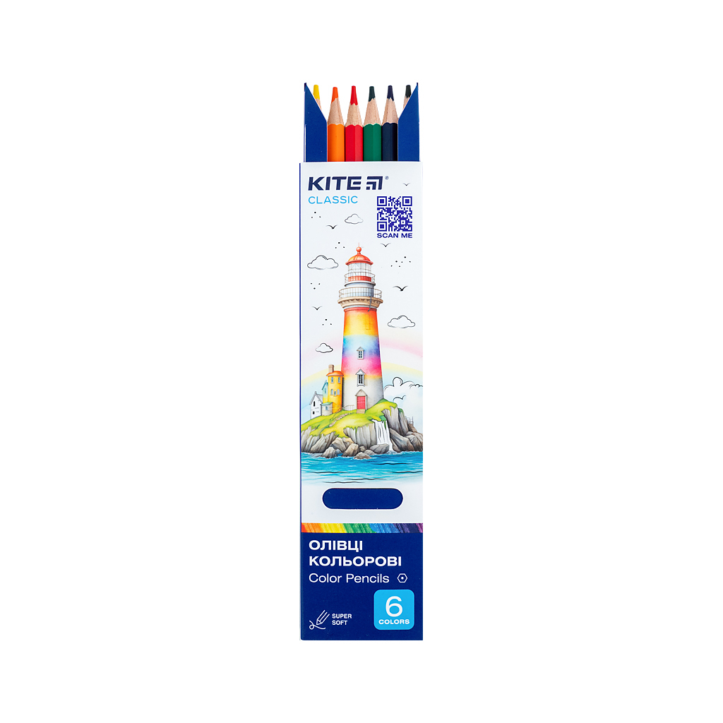 Олівці кольорові Kite Classic 6 кольорів (K-050) - зображення 4