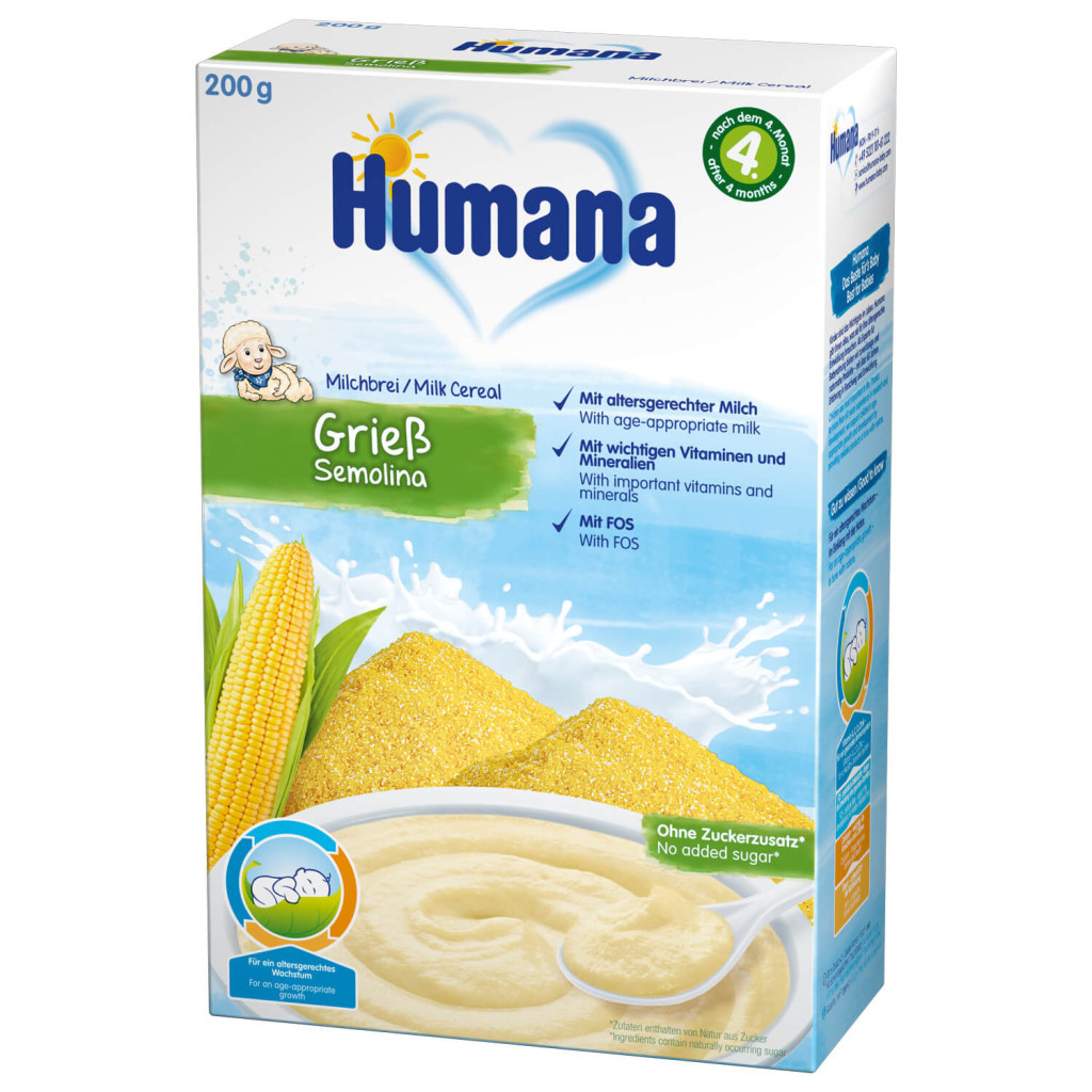 Дитяча каша Humana молочна кукурудзяна суха 200 г (4031244775610) - зображення 1