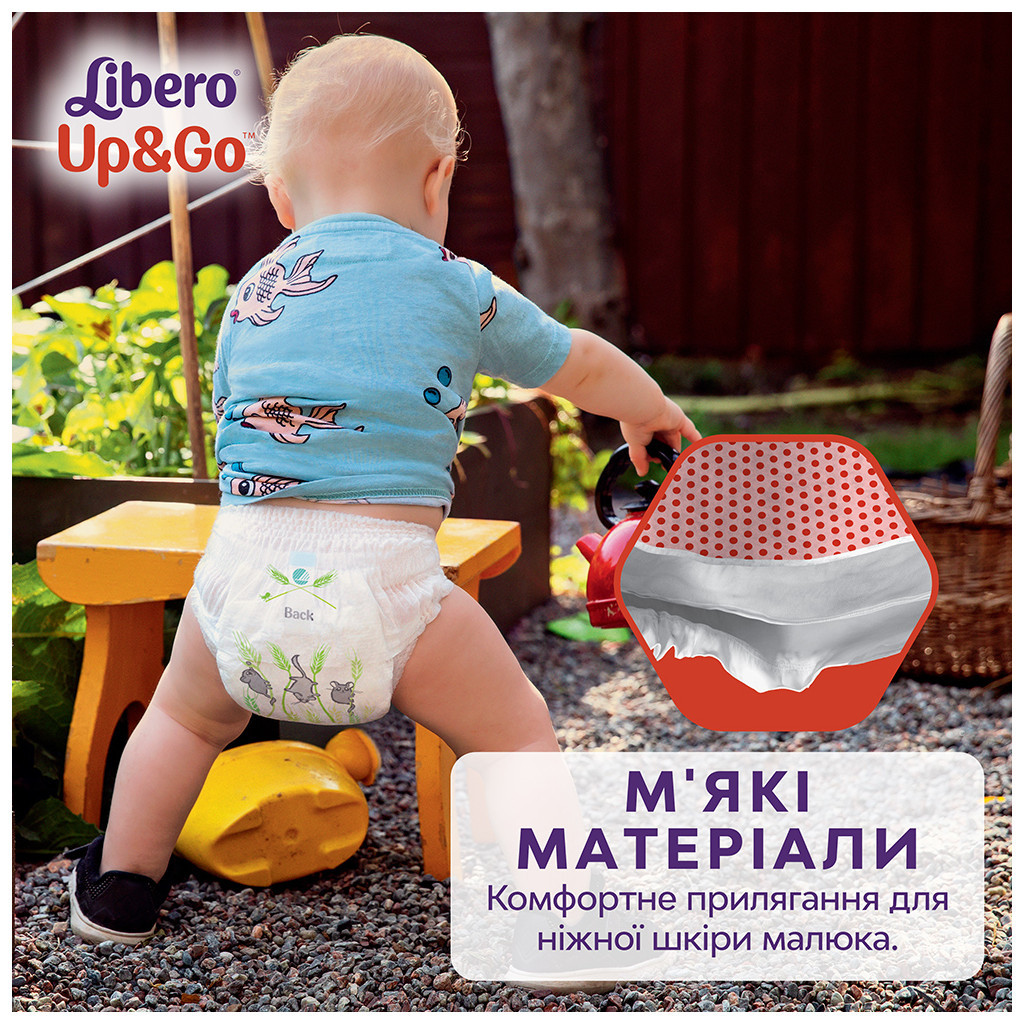 Підгузки Libero Up&Go Розмір 5 (10-14 кг) 58 шт (7322541742595) - зображення 7