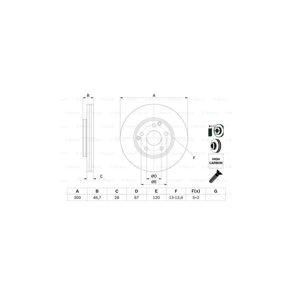 Гальмівний диск Bosch 0 986 478 876 - зображення 5