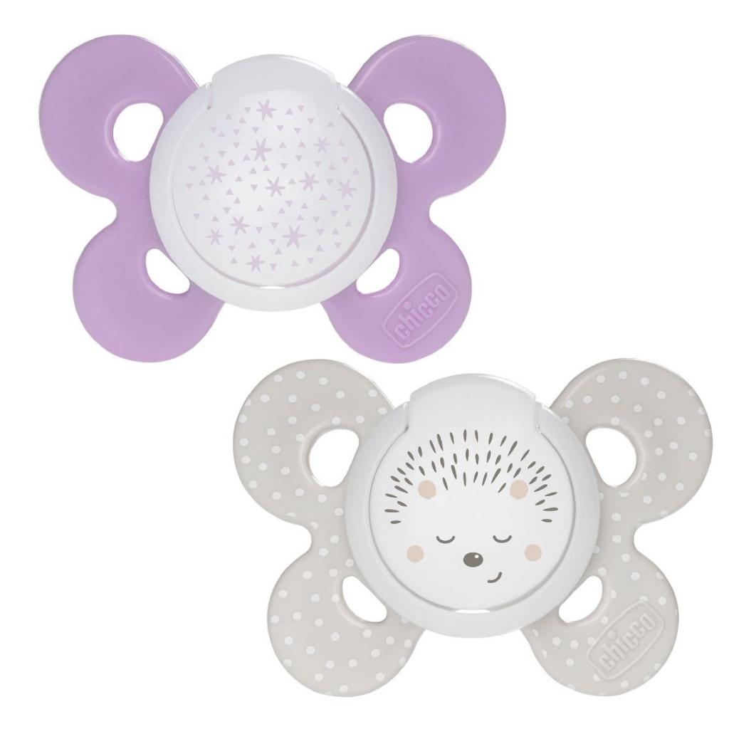 Пустушка Chicco Physio Comfort силіконова з футляром 16-36 міс 2 шт рожева (люмін.) (74935.41.00.00) - зображення 2