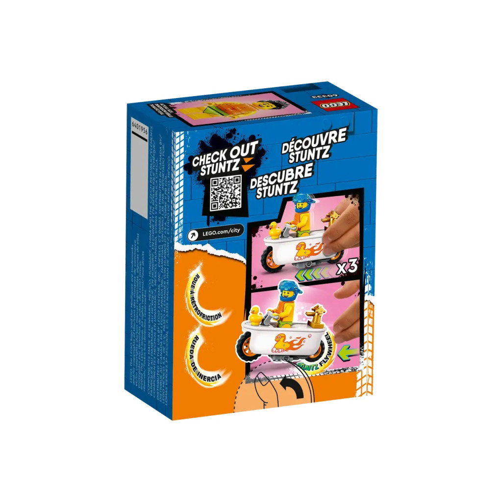 Конструктор LEGO City Каскадерський мотоцикл для гри у ванні 14 деталей (60333) - зображення 6