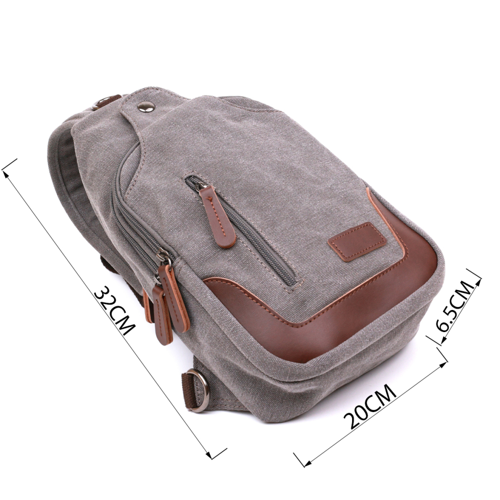 Сумка Vintage Чоловіча через плече Сіра (20388) - зображення 3