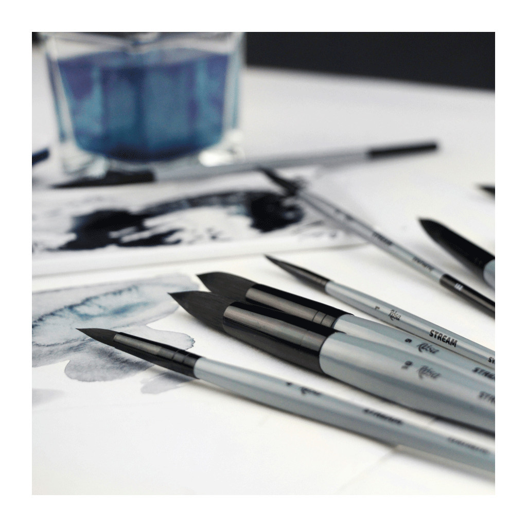 Пензлик для малювання Rosa Синтетика кругла, STREAM 132, № 0 (4823098517306) - зображення 3