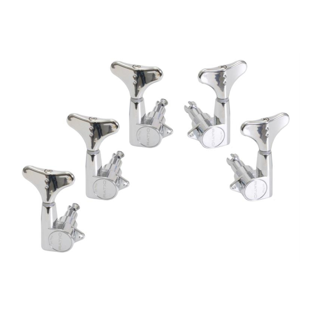 Кілки для гітари Graph Tech PRB-5320-C0 Bass Ratio 3 + 2 Y Key Chrome (235532) - зображення 3