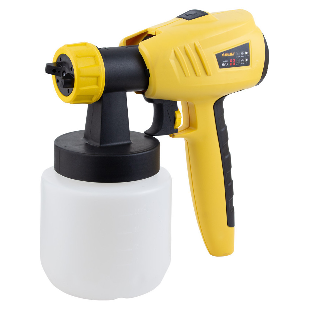 Фарбопульт Sigma електричний HVLP 800Вт 1.8/2.6мм 900мл/хв, нижній бак, 800мл (6816051) - изображение 2