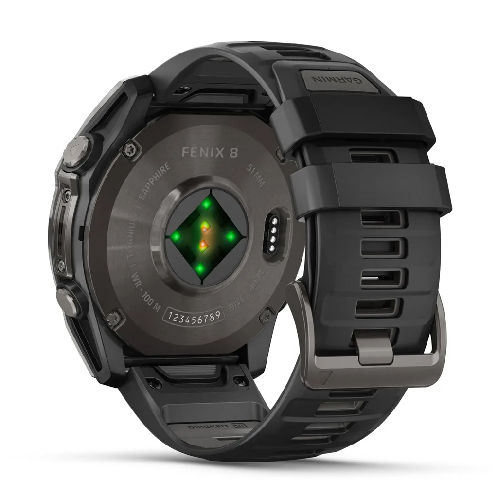 Смарт-годинник Garmin fenix 8 51mm,AMOLED,Saph,CrbnGryTi/Blk,Blk/PebbleGryBnd (010-02905-21) - зображення 6