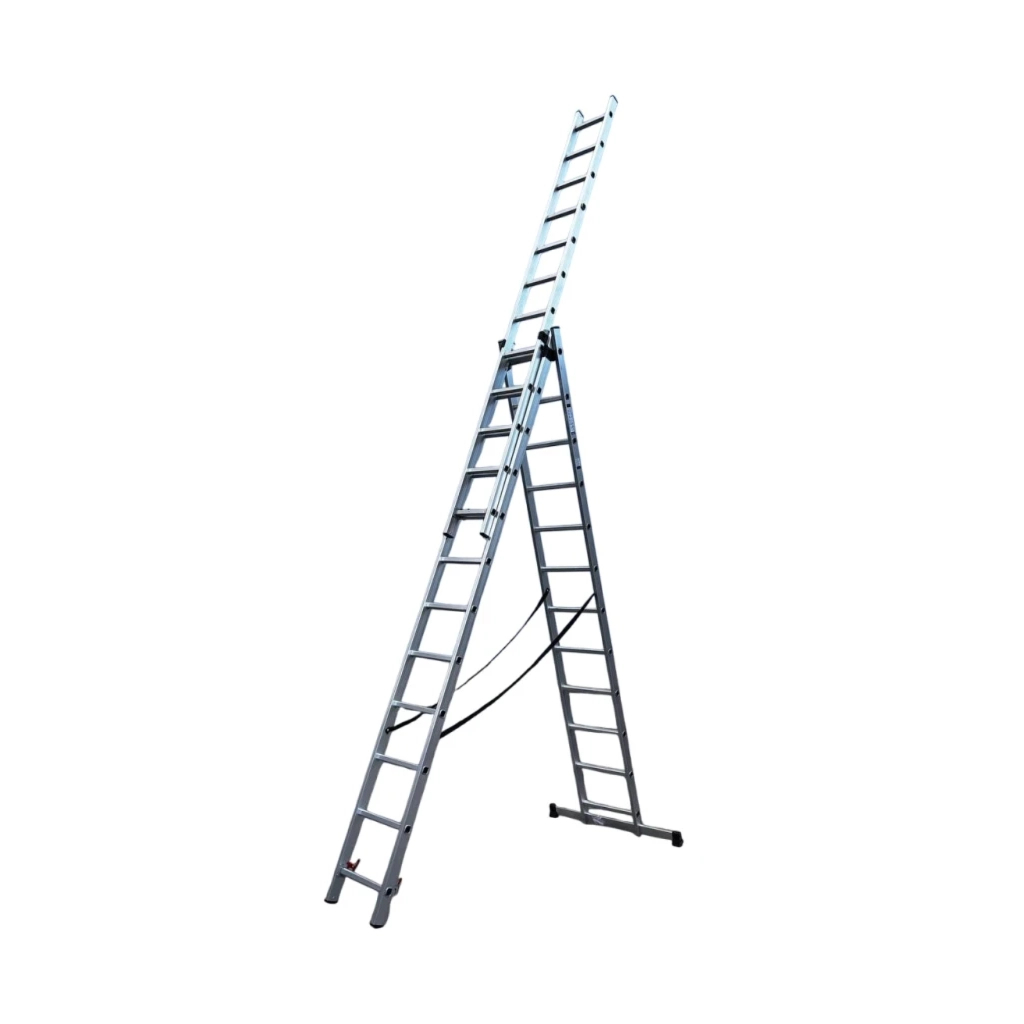 Драбина GTM 3-секції, розкладна, 3*12сх. 3,26-8,12м (KME312) - изображение 1