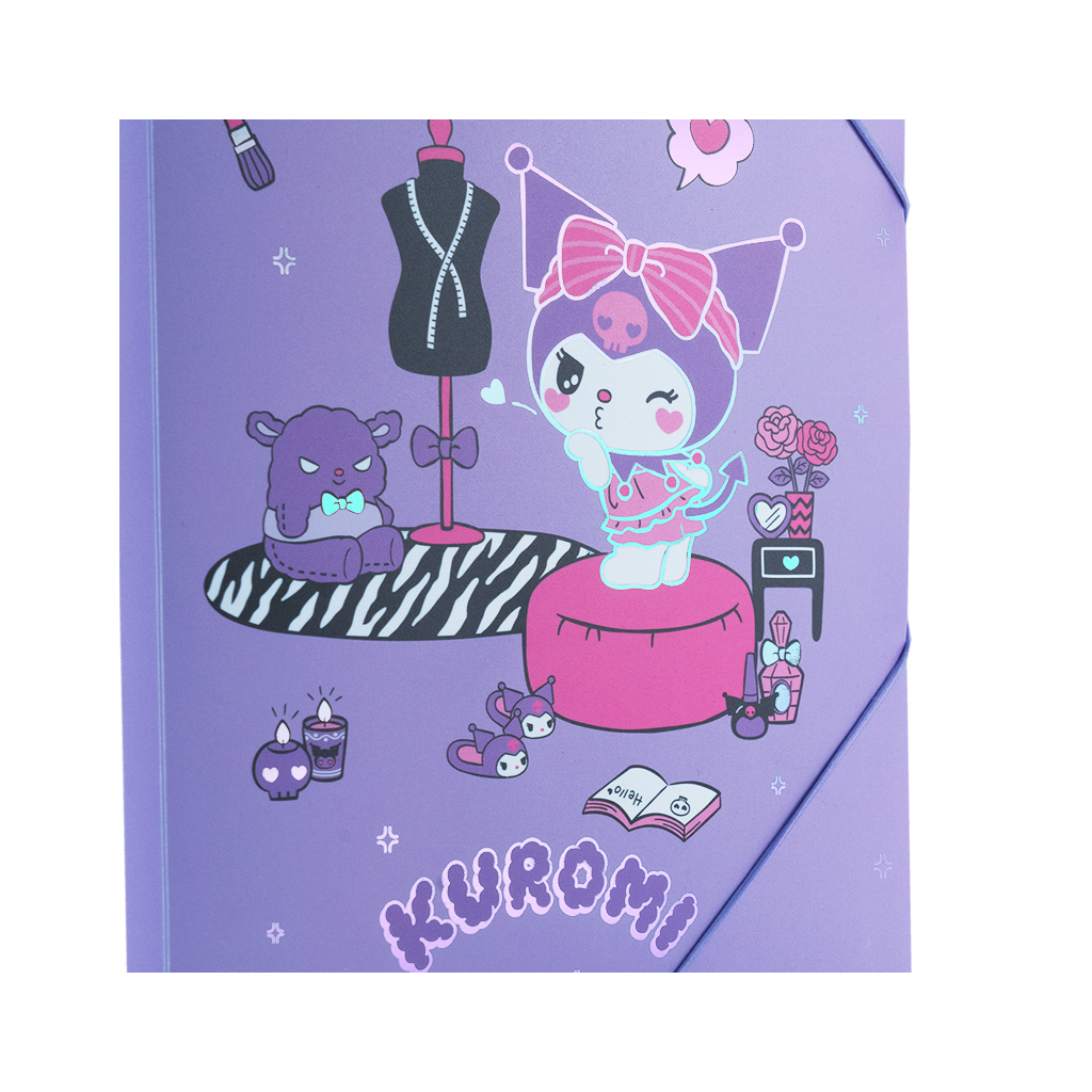 Папка на резинках Kite A4 Kuromi (HK25-247-1) - зображення 5