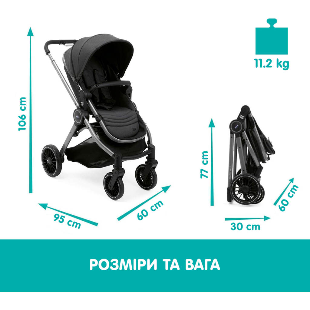 Коляска Chicco Best Friend Pro Stroller Чорна (79866.42) - зображення 2