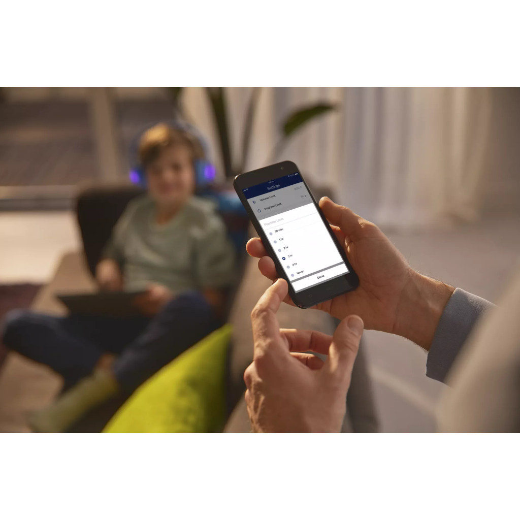 Навушники Philips Kids TAK4206 On-ear Colored light panels Wireless Blue (TAK4206BL/00) - зображення 3