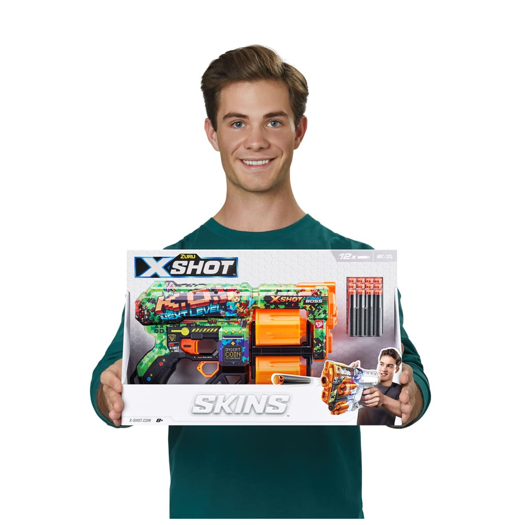 Іграшкова зброя Zuru X-Shot Швидкострільний бластер Skins Dread К.О. (12 патронів) (36517B) - зображення 7