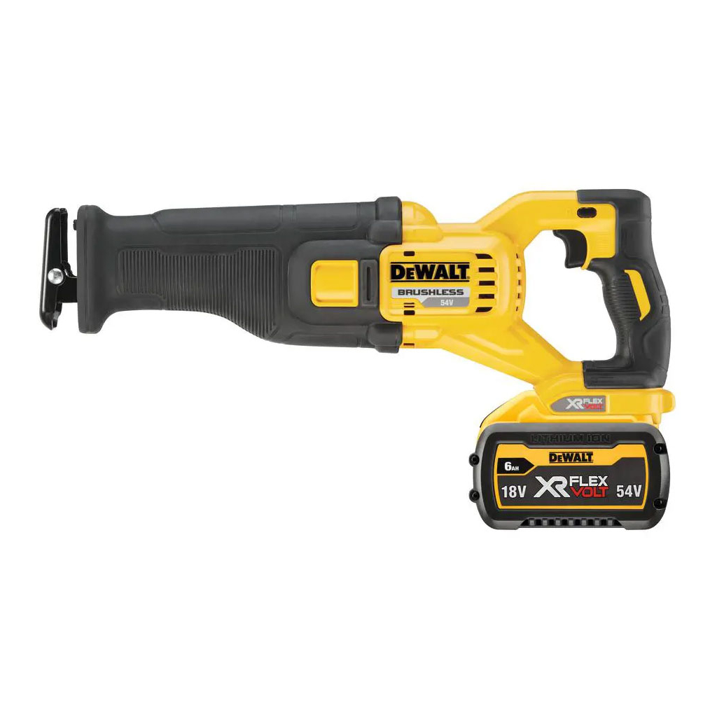 Шабельна пила DeWALT 54В XR FLEXVOLT Li-lon 2 Аг, 0 - 3000 ход/хв, 3.54 кг, кейс TSTAK (DCS389T2) - изображение 2