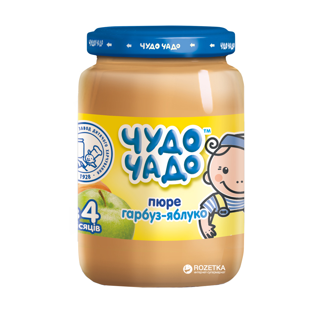 Дитяче пюре Чудо-Чадо Яблуко та Гарбуз з 4 місяців 170 г (4820003688267) - зображення 1