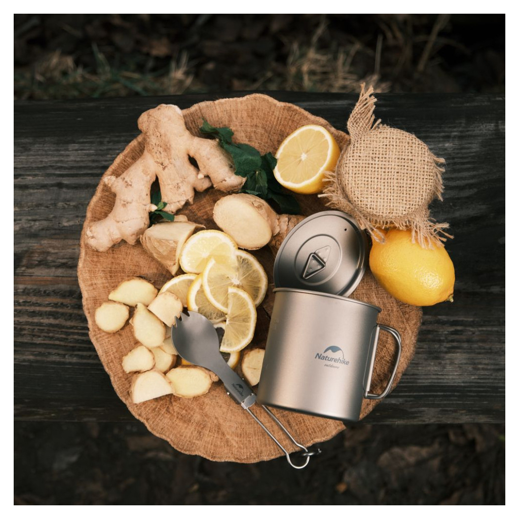 Ложка-виделка туристична Naturehike титанова NH19C001-J (6927595734766) - зображення 7