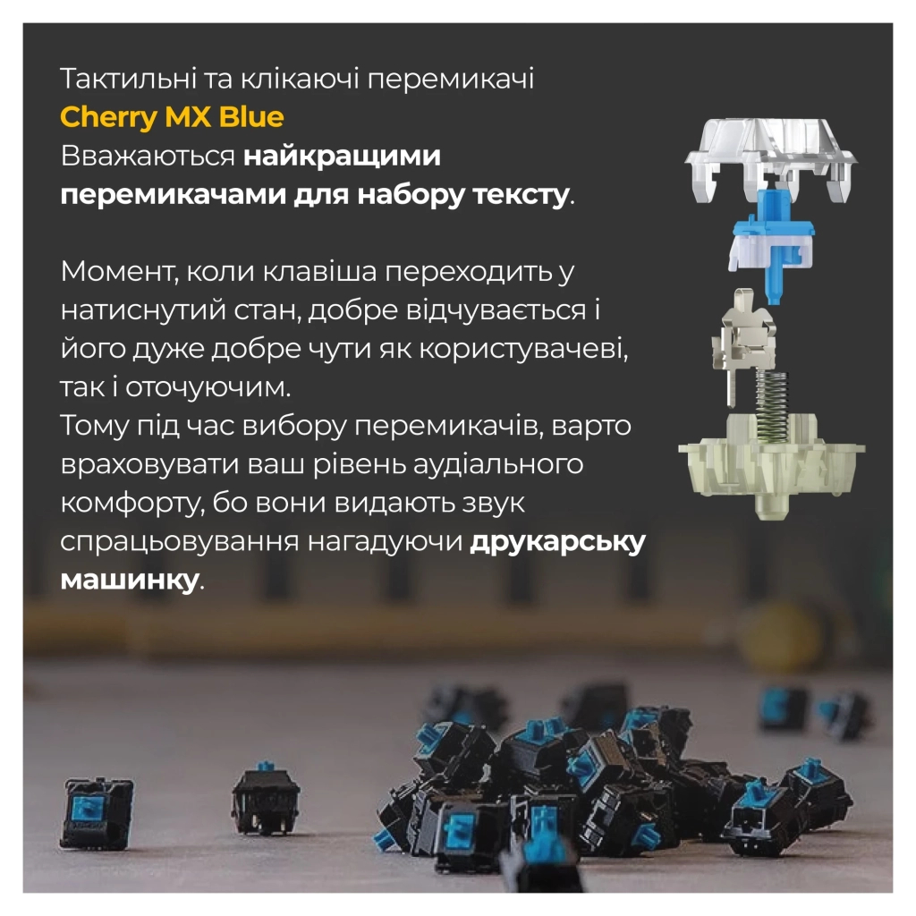 Клавіатура Ducky One 3 Cherry MX Blue RGB UA USB White (DKON2108ST-CUAPXPWWWSC1) - зображення 5