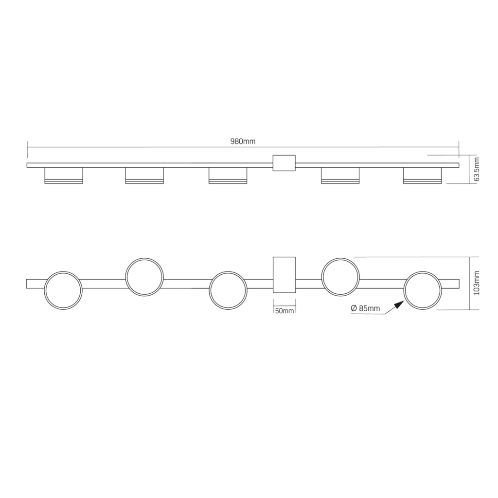 Світильник Videx під лампу 5xGX53 (VL-SPF32-5W) - зображення 3