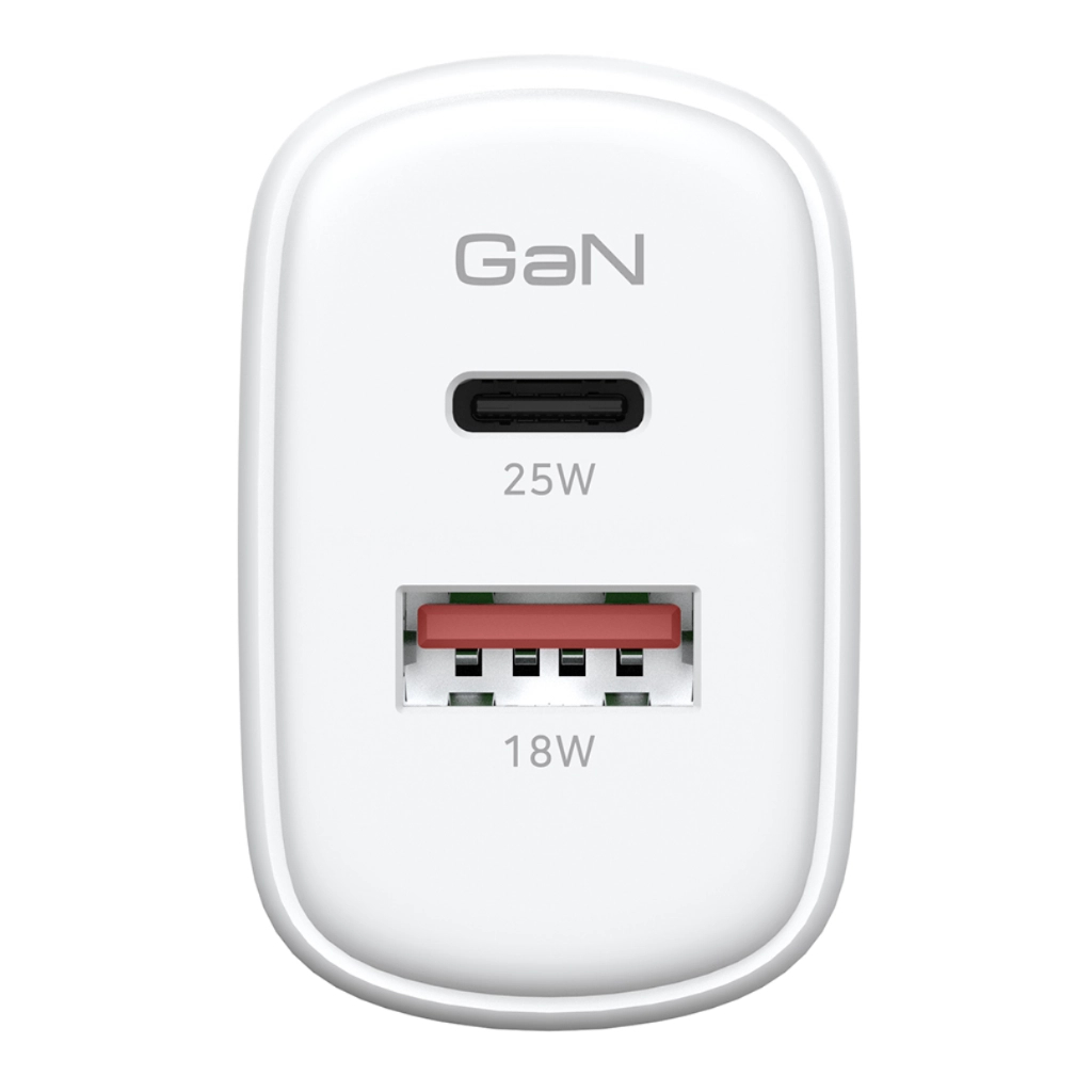 Зарядний пристрій Armorstandart 1xUSB-C PD20W + 1xUSB QC3.0 GaN white (ARM87067) - зображення 3