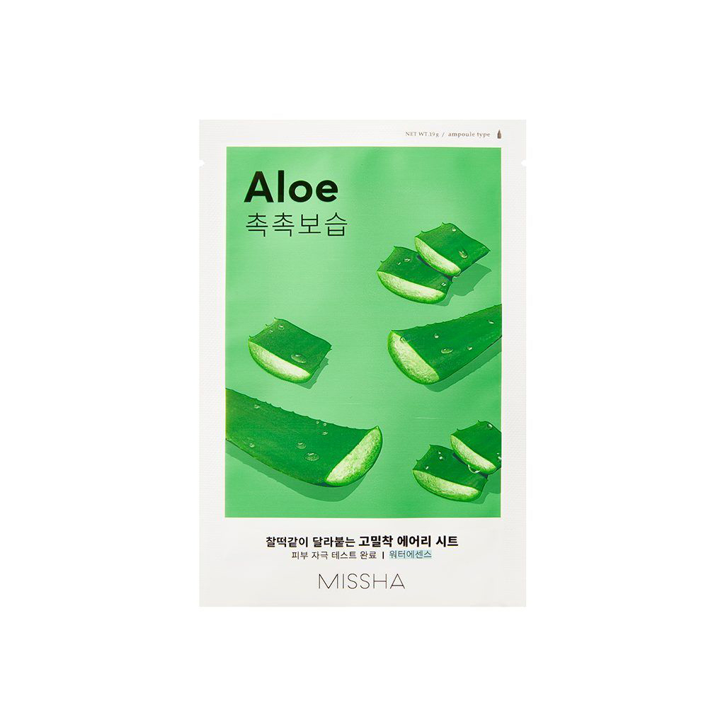 Маска для обличчя Missha Airy Fit Aloe Sheet Mask З екстрактом алое 19 г (8809581454743) - зображення 1